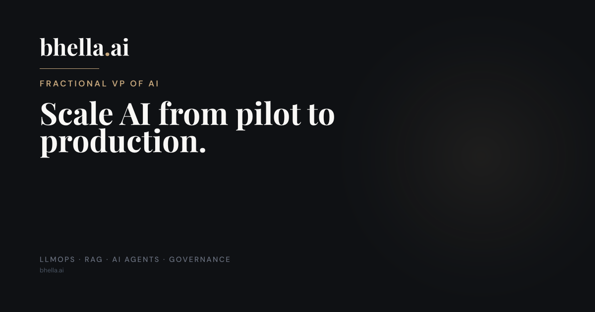 bhella.ai — Fractional AI Platform Executive